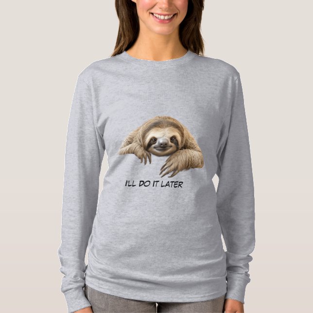 Süßes Faultier T-Shirt (Vorderseite)
