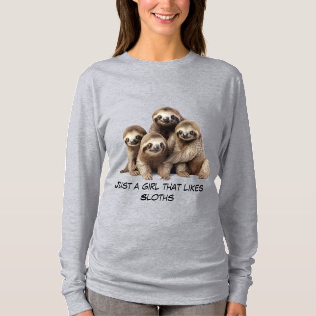 Süßes Faultier T-Shirt (Vorderseite)