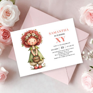 Süßes Feen-Mädchen Geburtstags Magisches Florales  Einladung