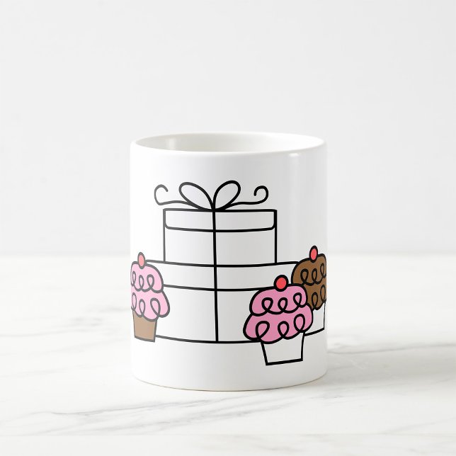 Süßes Feiern Cupcake und Geschenkboxen Kaffeetasse (Von Creator hochgeladen)