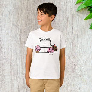 Süßes Feiern Cupcake und Geschenkboxen T-Shirt