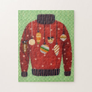 Süßes Feiertags-hässliches-Sweater-Puzzle-Kunstwer