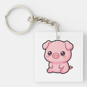 Süßes Ferkel-Acryl-Schlüsselanhänger Schlüsselanhänger