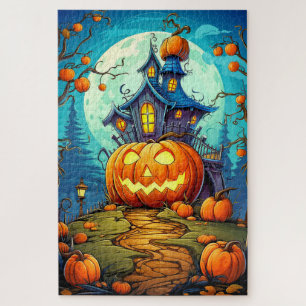 Süßes festliches Spukhaus   Frohes Halloween