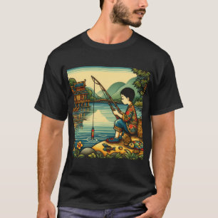 Süßes Fischerboot (Kreis) T-Shirt