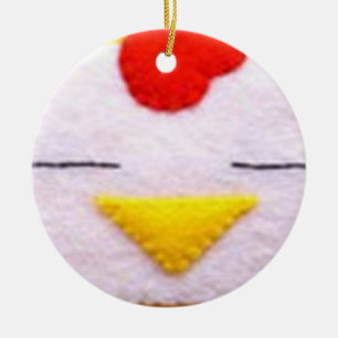 Süßes, flauschiges Huhn Keramik Ornament