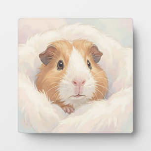 Süßes flauschiges Meerschweinchen-Porträt Fotoplatte