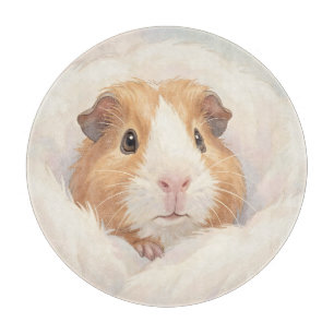 Süßes flauschiges Meerschweinchen-Porträt Schneidebrett