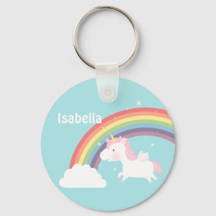 Süßes fliegendes Einhorn Regenbogen für Mädchen Schlüsselanhänger