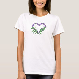 Süßes florales Lavendelherz T-Shirt