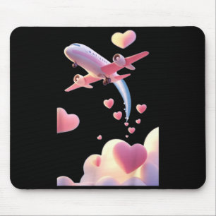 Süßes Flugzeug Lustiges Unisex-Design für Männer F Mousepad