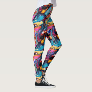 Süßes Flüssigkeit-Guss-Kachel-Muster Leggings