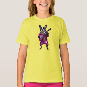 Süßes Französische Bulldogge Rockstar T-Shirt