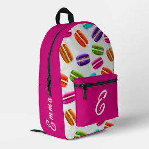 Süßes französisches Macaron-Muster mit individuell Bedruckter Rucksack