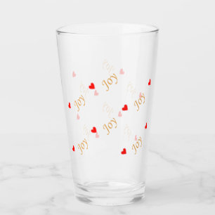Süßes Freud-Herz-Muster Glas