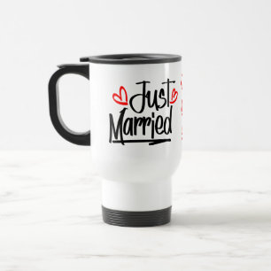 Süßes Frisch Vermähltes Hochzeit Neuvermählte Brau Reisebecher
