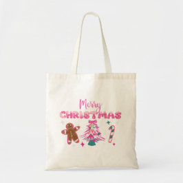 Süßes Frohe Weihnachten Lebkuchen und Bonbon Desig Tragetasche