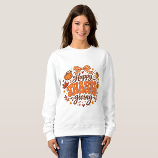 Süßes frohes Erntedankfest Kürbis Ahornblatt Herbs Sweatshirt