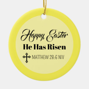 Süßes Frohes Ostern Er Ist Auferstanden Bibelvers  Keramik Ornament