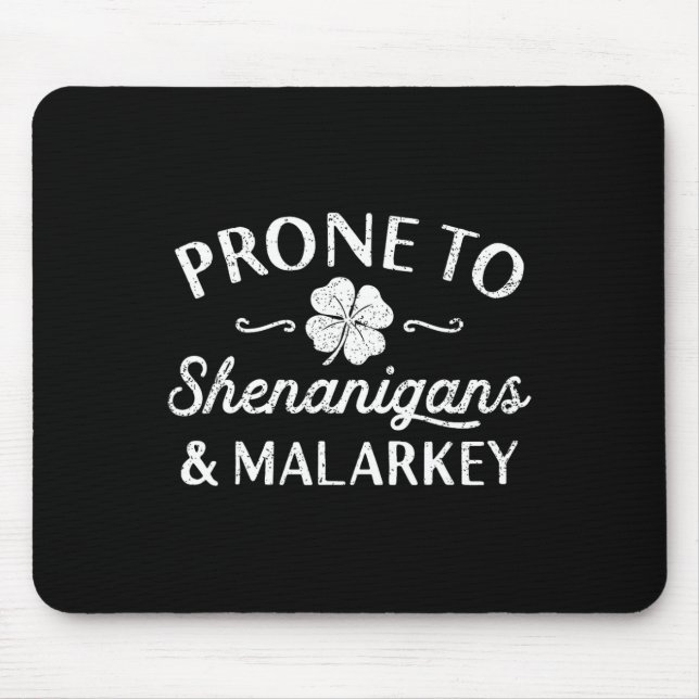 Süßes Frohes St Patricks Day Anfällig für Schabern Mousepad (Vorne)