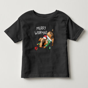 Süßes Frohes Woofmas Weihnachtshund Kleinkind T-shirt