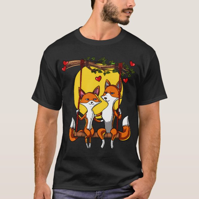 Süßes Fuchs-Paar T-Shirt (Vorderseite)