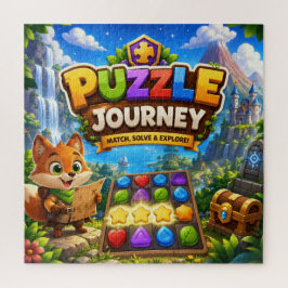 Süßes Fuchs-Puzzle-Abenteuer-Spaß-Kinder-Spiel-Kun