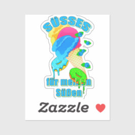 SÜSSES für meinen Süßen Eis Donut Blaubeeren Aufkleber