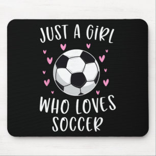 Süßes Fußball-Shirt für Mädchen, nur ein Mädchen, Mousepad