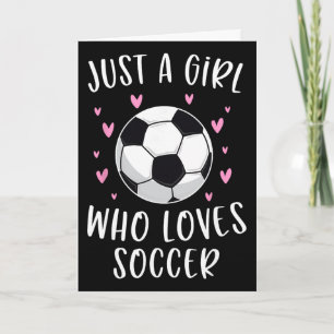 Süßes Fußballshirt für Mädchen, nur ein Mädchen, d Karte