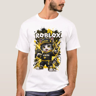 Süßes Gamer-Katzen-Shirt – schwarze und gelbe Kitt T-Shirt