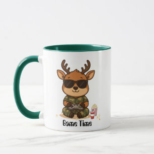 Süßes Gamer Reh “Game Time” Akzent-Tasse Tasse