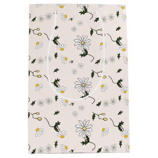 Süßes Gänseblümchen-Muster Mittlere Geschenktüte