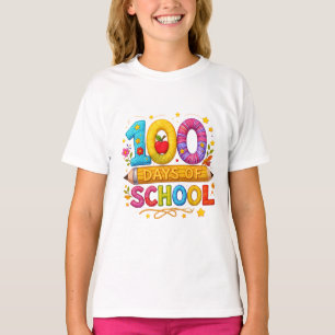 Süßes Garn 100 Tage Schule Lehrer Mädchen T-Shirt