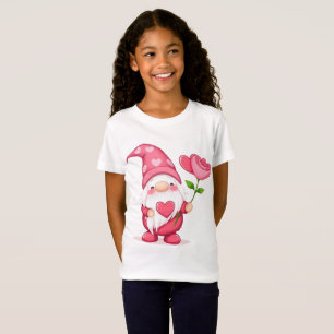 Süßes Gartenzwerg Mädchen T-Shirt - Whimsical Flow