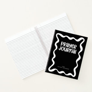 Süßes Gebetsjournal Schwarz und Weiß Name Jahr Notizbuch