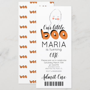 Süßes Geist Boo Ticket Stil Party Einladung