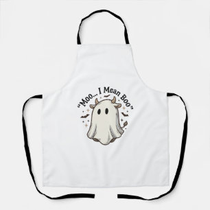 Süßes Geist-Kuh Halloween-Muh-ich-meine-Buh-Shirt Schürze