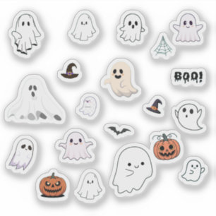 Süßes Geister-Halloween-Sticker-Pack Aufkleber