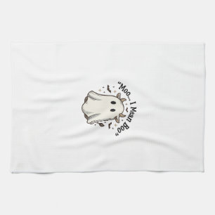 Süßes Geisterkuh Halloween Moo Ich meine Boo-Shirt Geschirrtuch