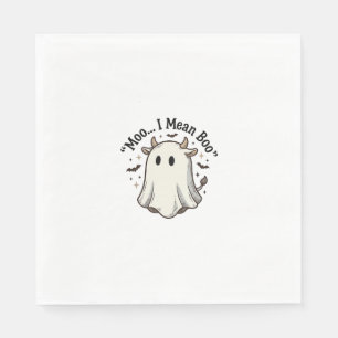 Süßes Geisterkuh Halloween Moo ich meine Boo Shirt Serviette