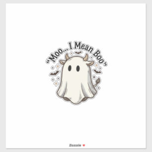 Süßes Geistkuh Halloween Muh Ich meine Boo Shirt D Aufkleber