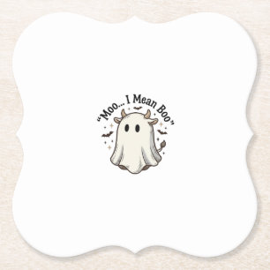Süßes Geistkuh Halloween-Muh-ich-meine-Buh-Shirt D Untersetzer