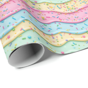 Süßes, gekacheltes Schmelzmuster für Eiscreme Geschenkpapier
