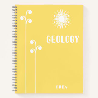 Süßes gelbes Notizbuch