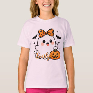 Süßes Gepard-Schleifen-Gespenst-Kinder-T-Shirt T-Shirt