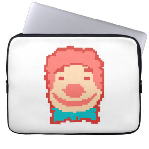Süßes gepixeltes Clownsgesicht  Laptopschutzhülle