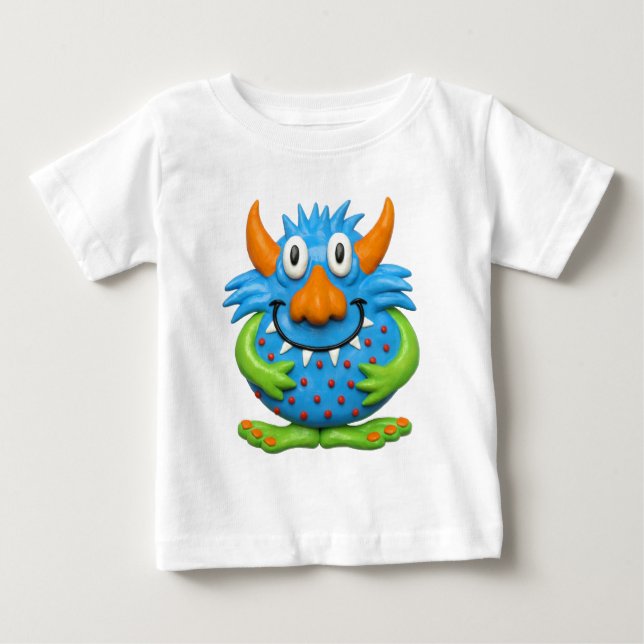 Süßes gepunktetes Monster Baby T-shirt (Vorderseite)