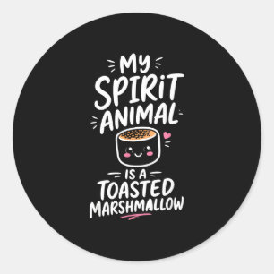 Süßes geröstetes Marshmallow Runder Aufkleber
