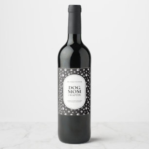 Süßes Geschenk für die neue Hundemama Mini Pfoten Weinetikett